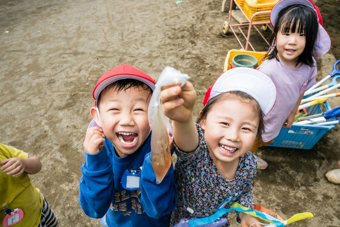 田園江田幼稚園の園児の様子