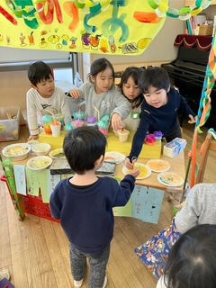 田園江田幼稚園の園児の様子