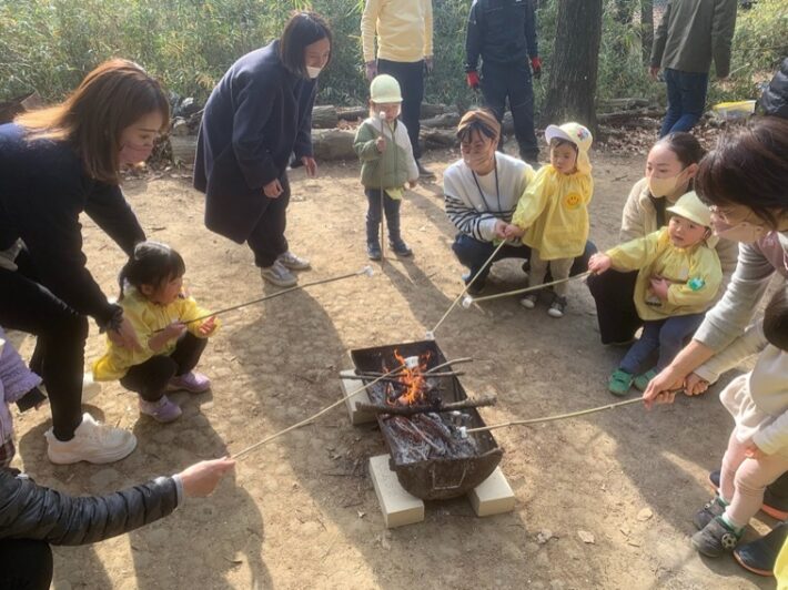 ナザレ幼稚園の未週園児のお弁当の様子