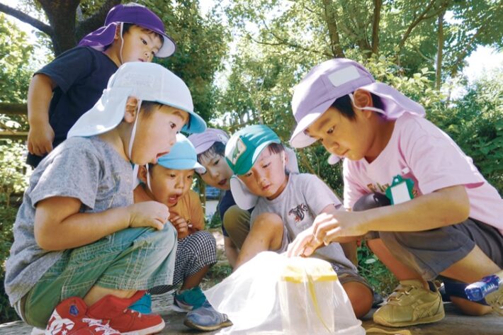 自然豊かな宮前幼稚園・宮前おひさまこども園の様子