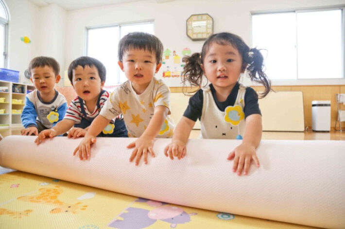 都筑ヶ丘幼稚園プレ保育の様子