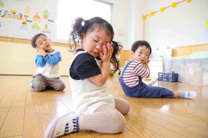 都筑ヶ丘幼稚園プレ保育の様子