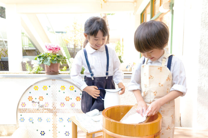 つくしの天使幼稚園のモンテッソーリ教育「お仕事」の時間