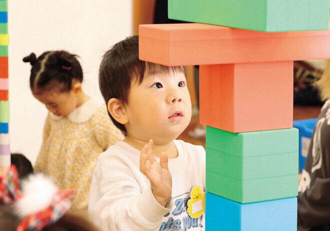 すぎの森幼稚園ひよこくらぶの自由遊びタイム