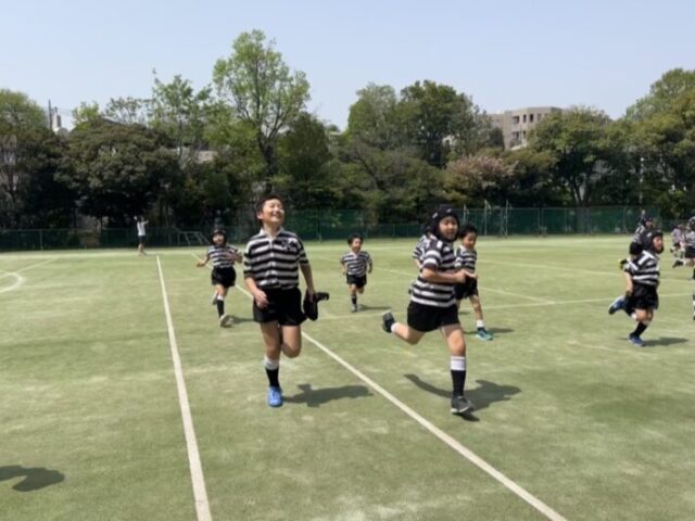 ドミニコ学園のラグビーの授業