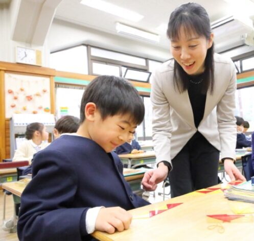 玉川学園小学部の算数の時間