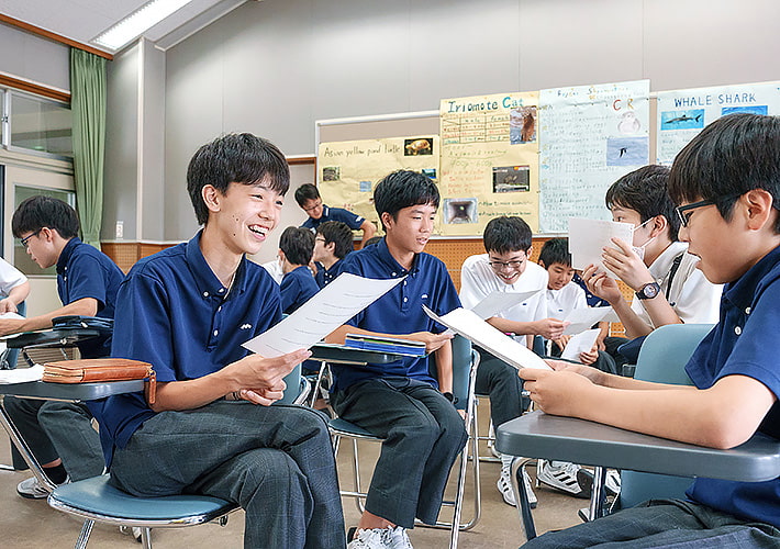 高輪中学校の授業風景