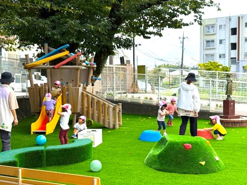 境川幼稚園の園庭